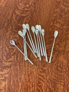 6.5” coffee stir spoon shiny silver, stainless steel